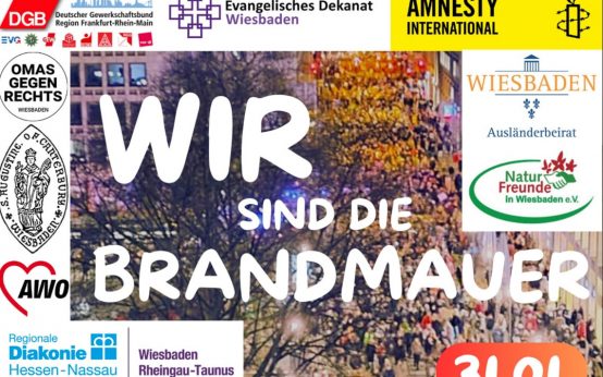 „Wir sind die Brandmauer“ - Demo und Lichtermeer - Für Demokratie und gegen den Rechtsruck