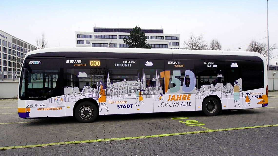 Linienbus von ESWE Verkehr wird zur Zugnummer