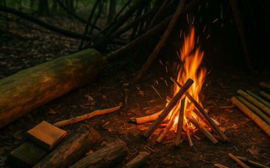 Lagerfeuer in der Fasanerie in der Reihe Natur erleben.