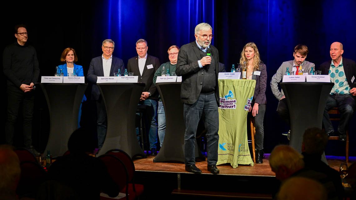 Podiumsdiskussion im Kulturbeirat zur Oberbürgermeisterwahl 2025.