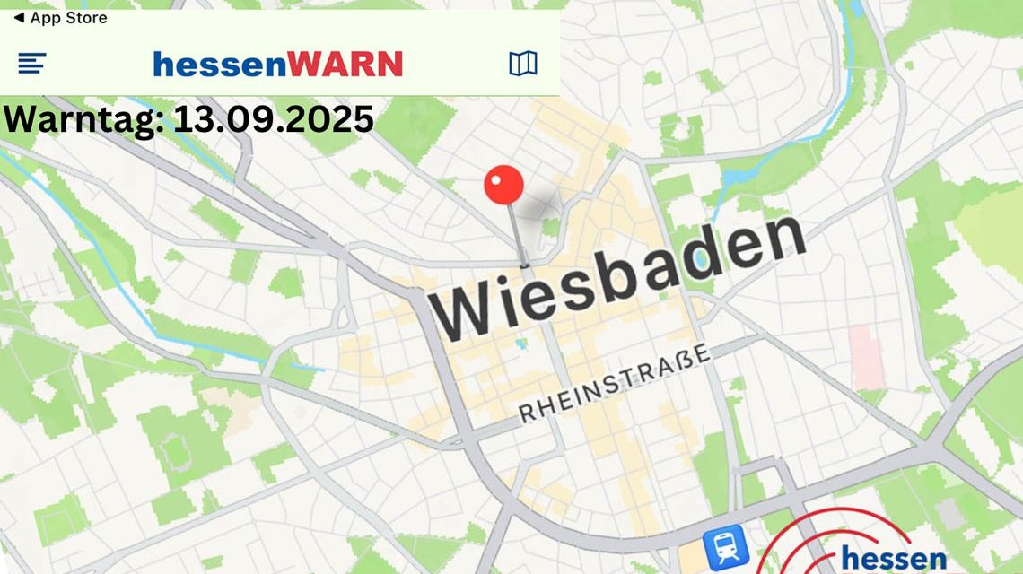 Hessenweiter Warntag, auch in Wiesbaden.