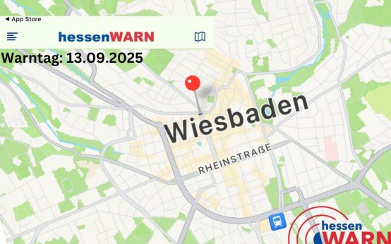 Hessenweiter Warntag, auch in Wiesbaden.