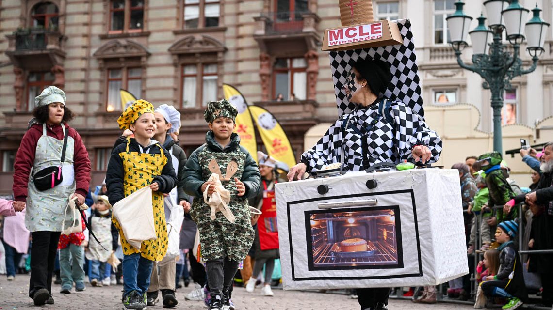Fastnachtsamstagsumzug: Kinder- und Jugendumzug in Wiesabden.