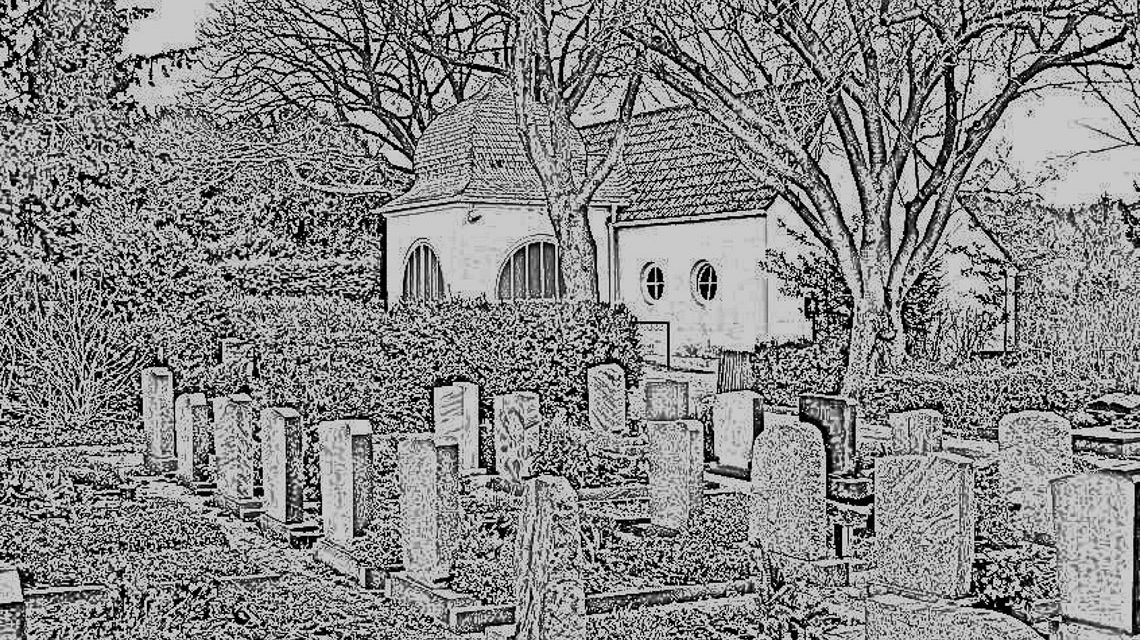stilisiertes Bild vom Kloppenheimer Friedhof.
