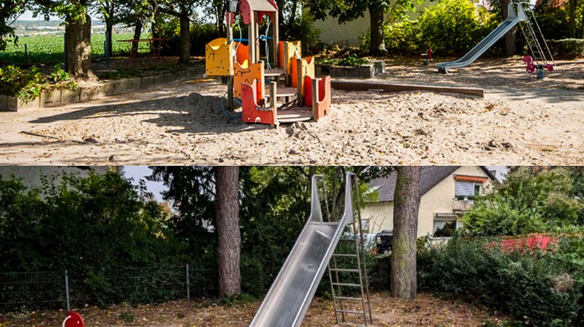 Spielplatz Breckenheimer Weg, in die Jahre gekommen.