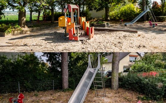 Spielplatz Breckenheimer Weg, in die Jahre gekommen.