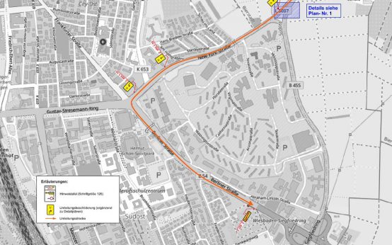 B455 gesperrt: Bauarbeiten an der New-York-Straße