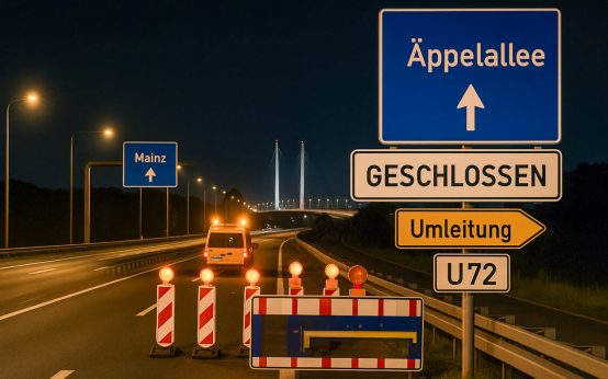 Abfahrt Äppelallee gesperrt
