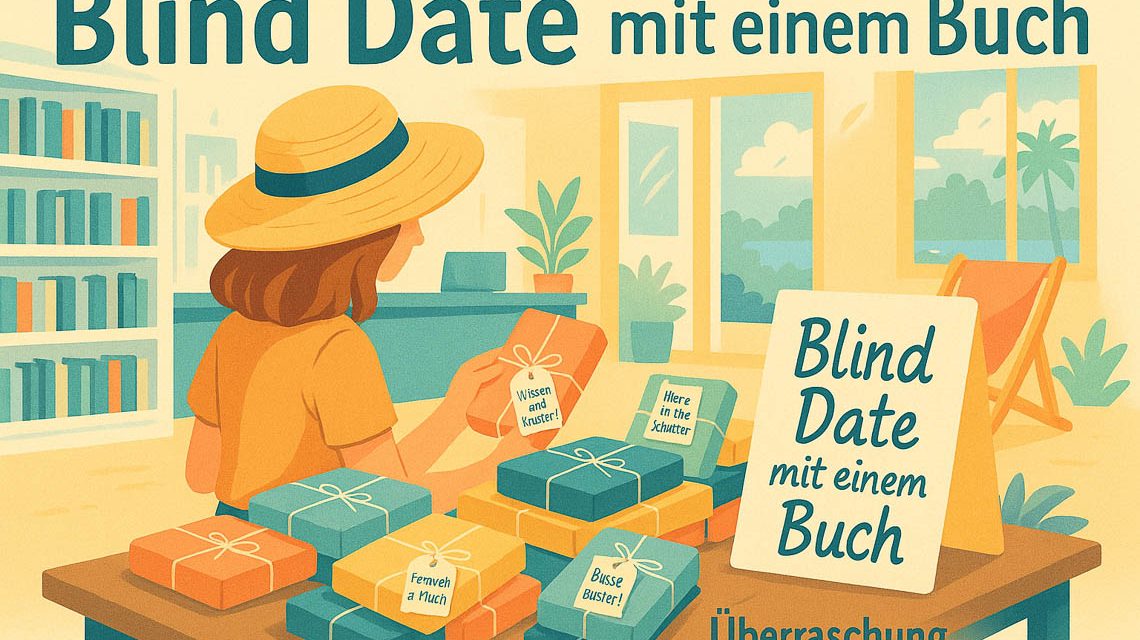 Liebe auf den ersten Satz? In der Mauritius-Mediathek warten Bücher im Geschenkpapier auf neugierige Leser:innen. Wer sich traut, bekommt ein literarisches „WILDES BLIND DATE“.