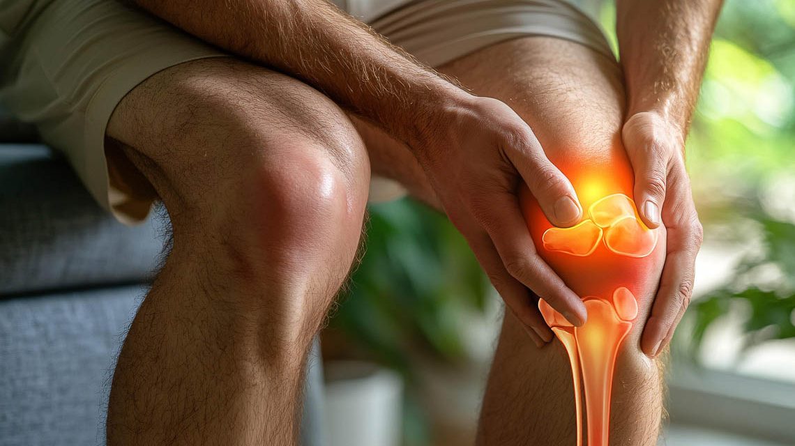 Das Knie schmerzt, ©2025 AI-generiert.