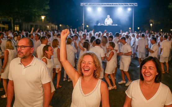 Rathausplatzfest Delkenheim, am Freitagabend Just White . Am Samstag steht der Vereinsring im Mittelpunkt.