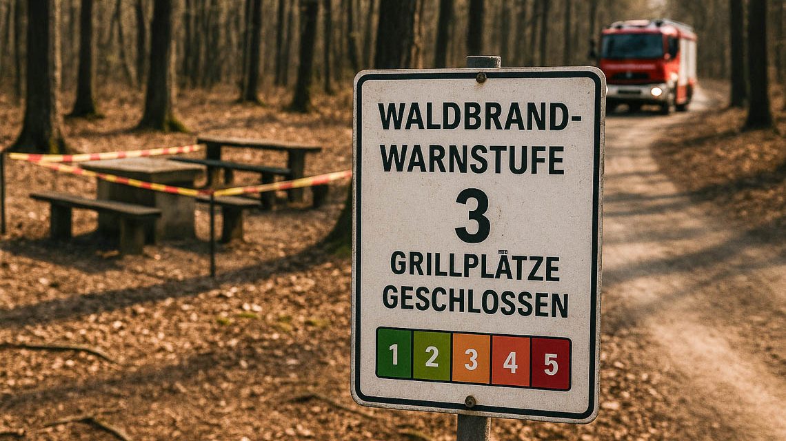 Wiesbaden senkt die Waldbrand-Warnstufe.