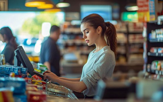 Ein Kassendisplay leuchtet im Gegenlicht – das System läuft digital, sicher, gesetzestreu. Noch bis Ende Juli bleibt Zeit zur Meldung beim Finanzamt.