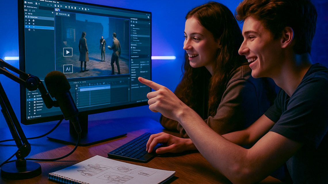 Filmemacher im Medienzentrum Wiesbaden.