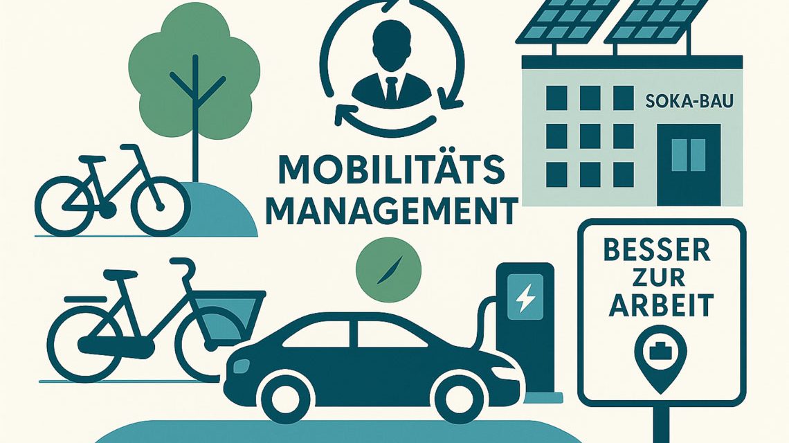 SOKA-BAU in Wiesbaden: Für klimafreundliche Verkehrskonzepte jetzt erneut als „Vorbildlich Mobil“ ausgezeichnet.