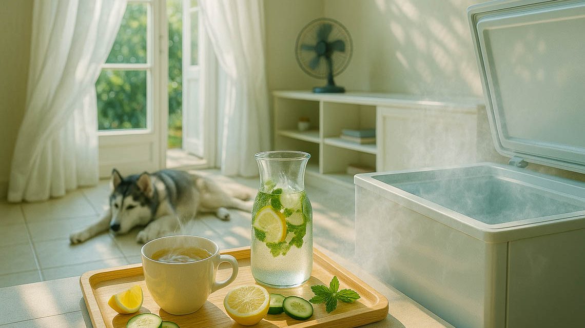 Bodylotion aus dem Eisfach, Pfefferminztee statt Eiskaffee – clevere Ideen helfen, den Sommer elegant zu überstehen.