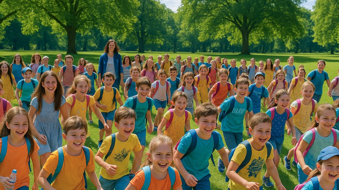 Ukrainische Kinder erkunden Wiesbaden: Im Sommerferiencamp werden Alltagssorgen für zehn Tage gegen Lachen, Spiel und Abenteuer getauscht.