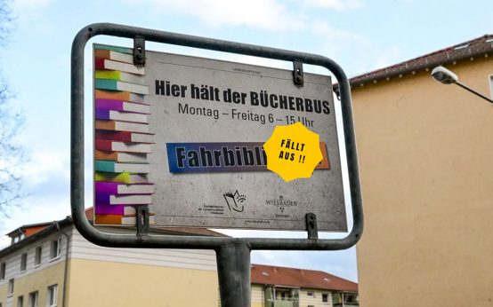 Bücherbus fährt nicht, fällt aus.