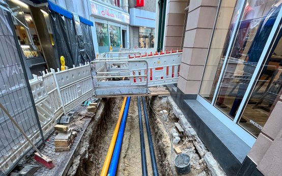 Ellenbogengasse, die Arbeiten gehen weiter.