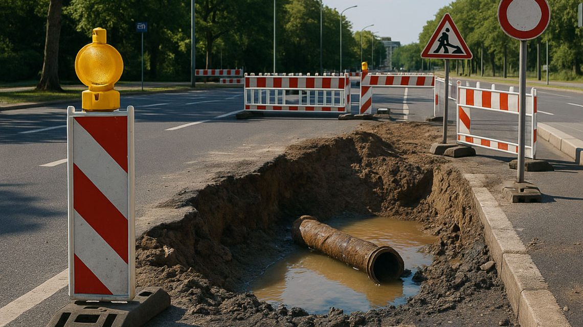 Symbolbild, Wasserrohrbruch