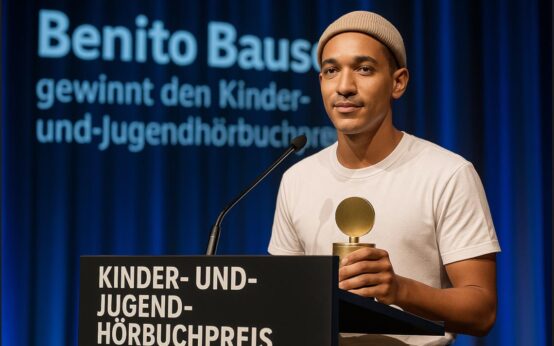 Benito Bause erhält den Kinder-und Jugendhörbuchpreis.