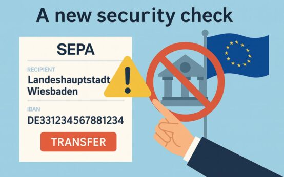 EU-Verordnung, IBAN und Name des Empfängers müssen stimmen.