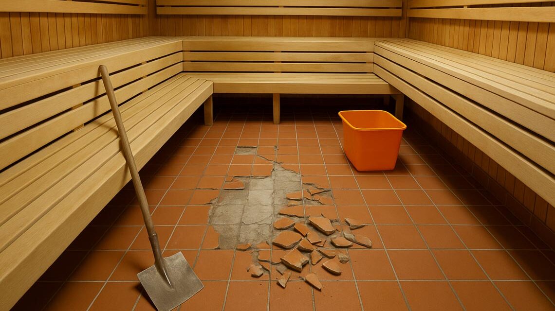 Ausbesserungsarbeiten in der Aukamm-Therma: Symbolbild.