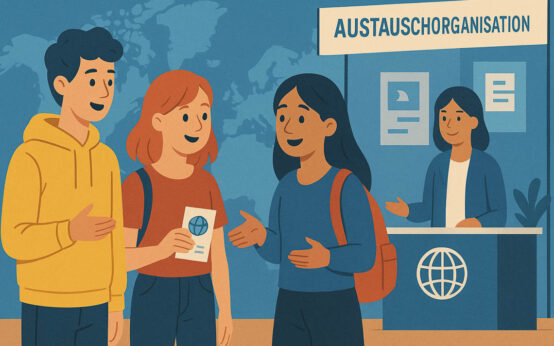 Junge Besucherinnen und Besucher erkunden die Angebote der Jugend-Infobörse „Hessen total international 2025“ in Wiesbaden und informieren sich über Austauschprogramme, Sprachreisen und Auslandsprojekte.