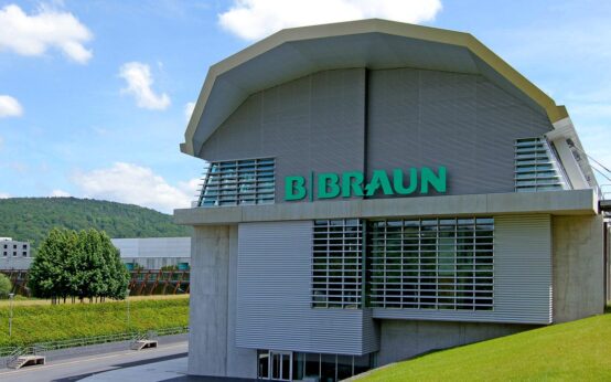 B. Braun Melsungen AG, Pfieffewiesen plant in Melsungen, Germany, headquarters of B. Braun, visitors center, production plant for IV-sets