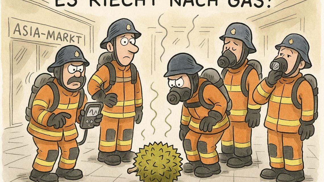 Durian oder Gasgeruch? Feuerwehreinsatz im Einkaufszentrum (Westcenter Wiesbaden)