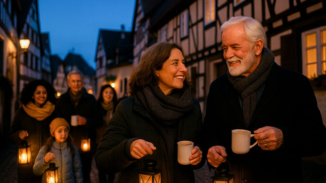 Glühweinwanderung durch de Gassen von Eltville