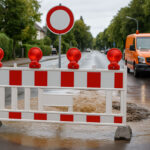 Wasserrohbruch in der Albert-Schweitzer-Allee
