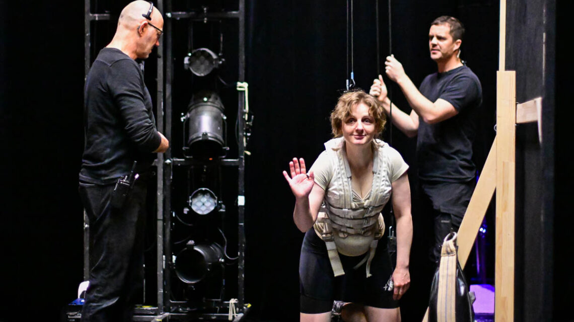 Flugprobe für die Generalprobe zum Wunschpunsch.