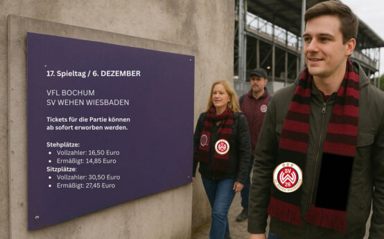SV Wehen Wiesabden auswärts am 17. Spieltag in Bochum.