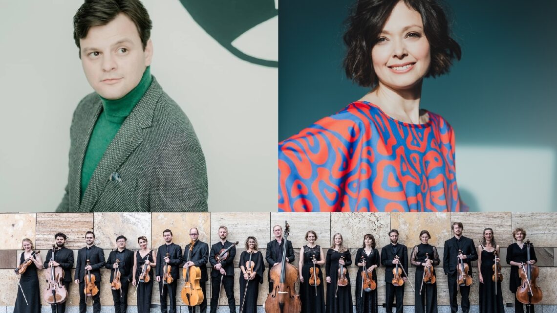 Collage von Nadezda Pisareva, Georgy Tchaidze und dem Stuttgarter Kammerorchester