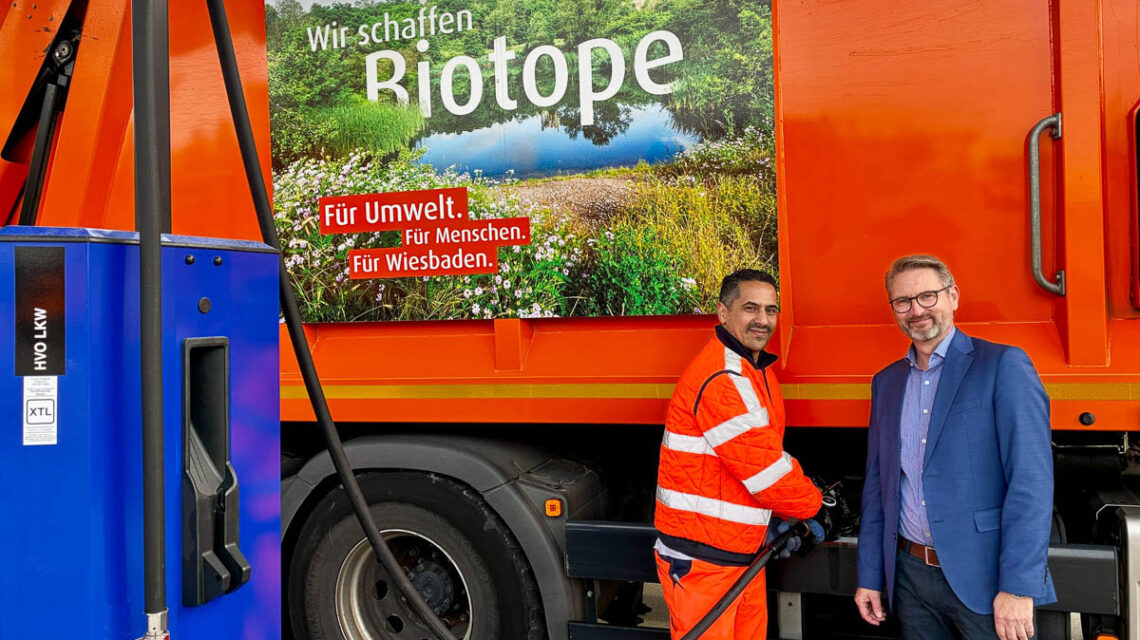 Wiesbadens Müllwagen fahren sauberer durch die Stadt