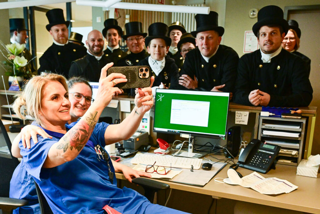 Selfie mit den Schornsteinfegern.