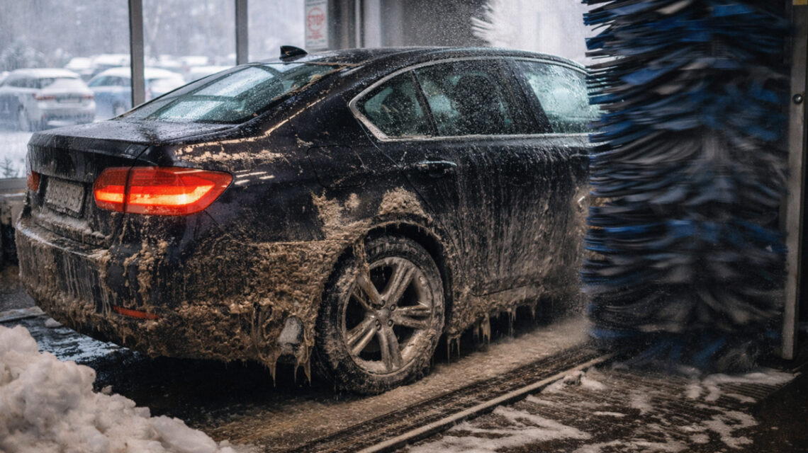 Autowäsche, KI-generiert.