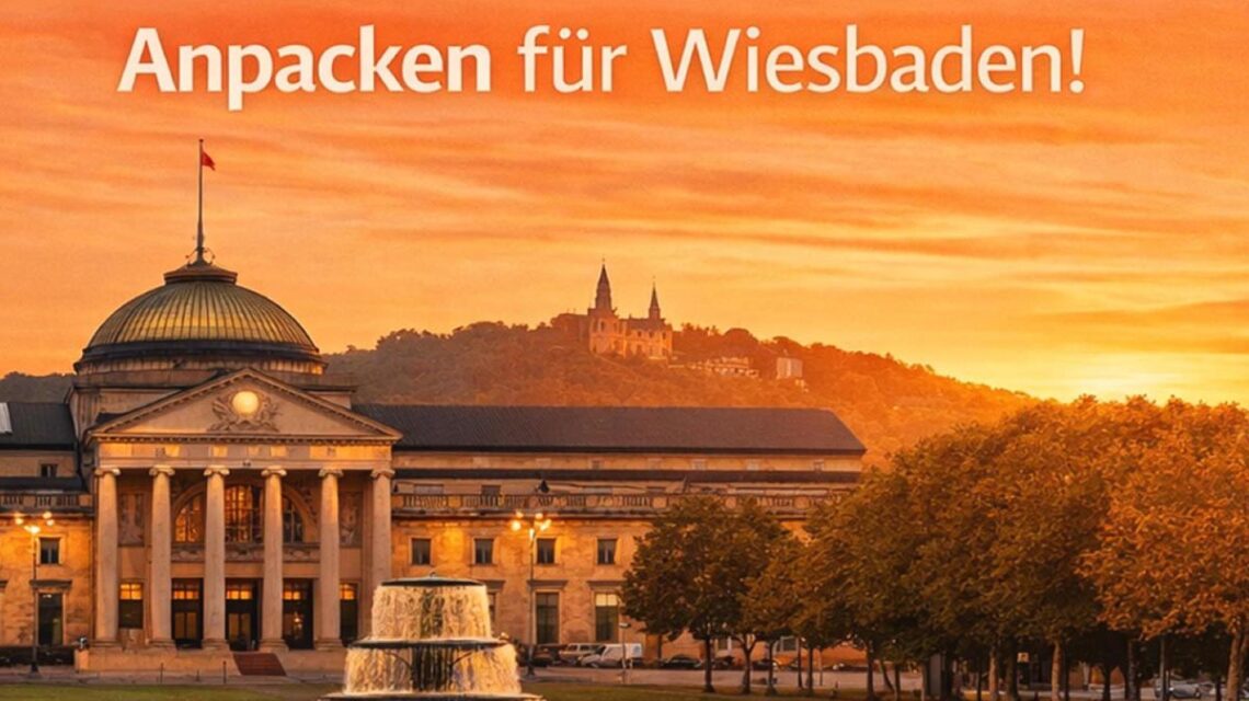 Kurhaus als Synonym für Wiesabden mit dem Claim „Anpacken für Wiesabden"