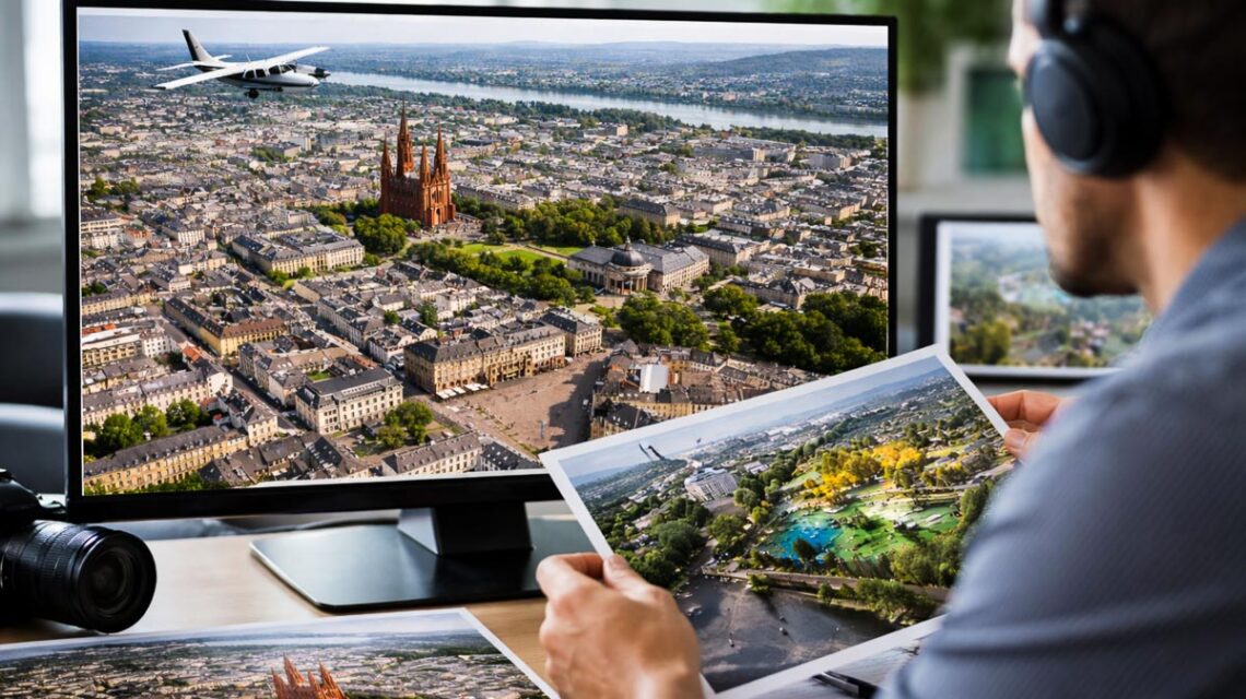 Blick von oben: Luftaufnahmen und Laserscan erzeugen ein präzises 3-D-Modell von Wiesbaden – Grundlage für Planung und Umweltanalysen.