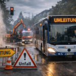 Busumleitung, Fahrweg gestört,