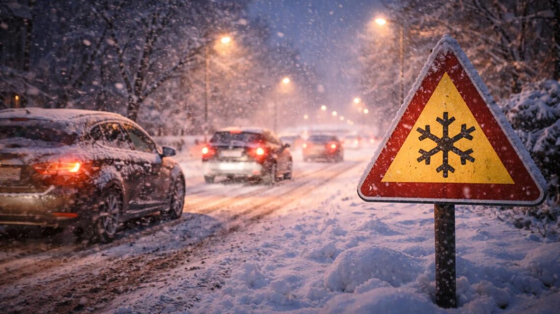 Schnee und Wind prägen das Wochenende: Glatte Straßen und Böen fordern in Wiesbaden erhöhte Aufmerksamkeit
