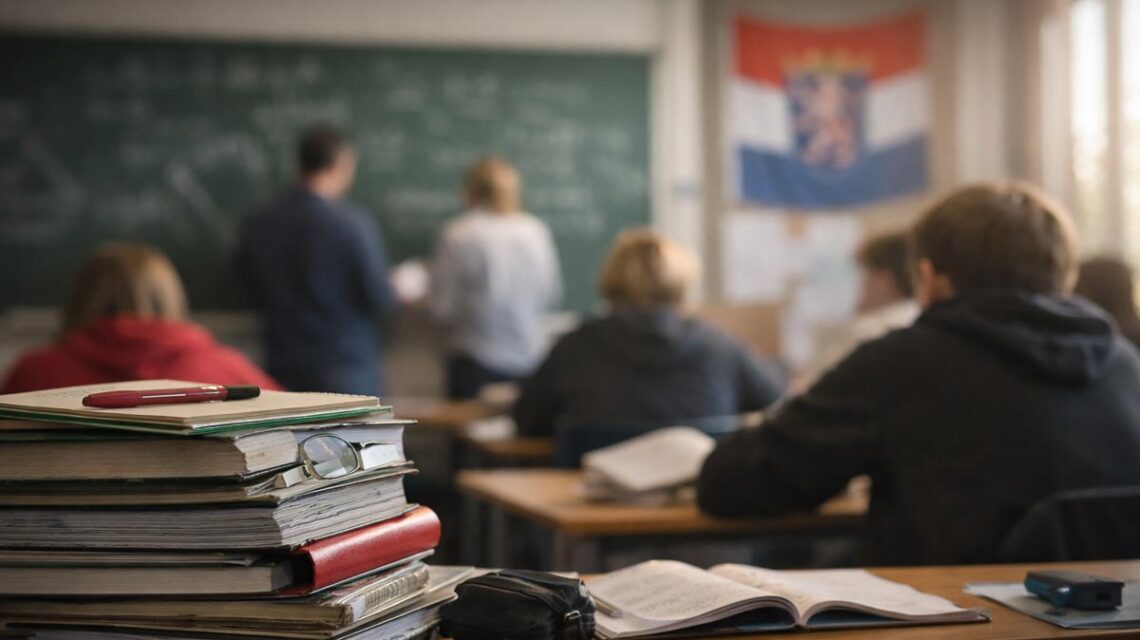 Blick in ein Klassenzimmer: Rotstift für Gesamtschulen!