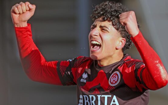 Ibrahim Ati-Allah nach dem 2:0 : Torjubel.