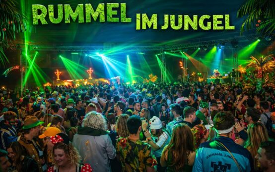 Volle Tanzfläche, grelle Lichteffekte und Kostüme von wild bis tropisch: Beim RUMMEL IM JUNGEL verwandelt sich die Taunushalle Nordenstadt am 13. Februar erneut in einen brodelnden Dschungel aus Musik, Cocktails und Fastnachtsrausch.