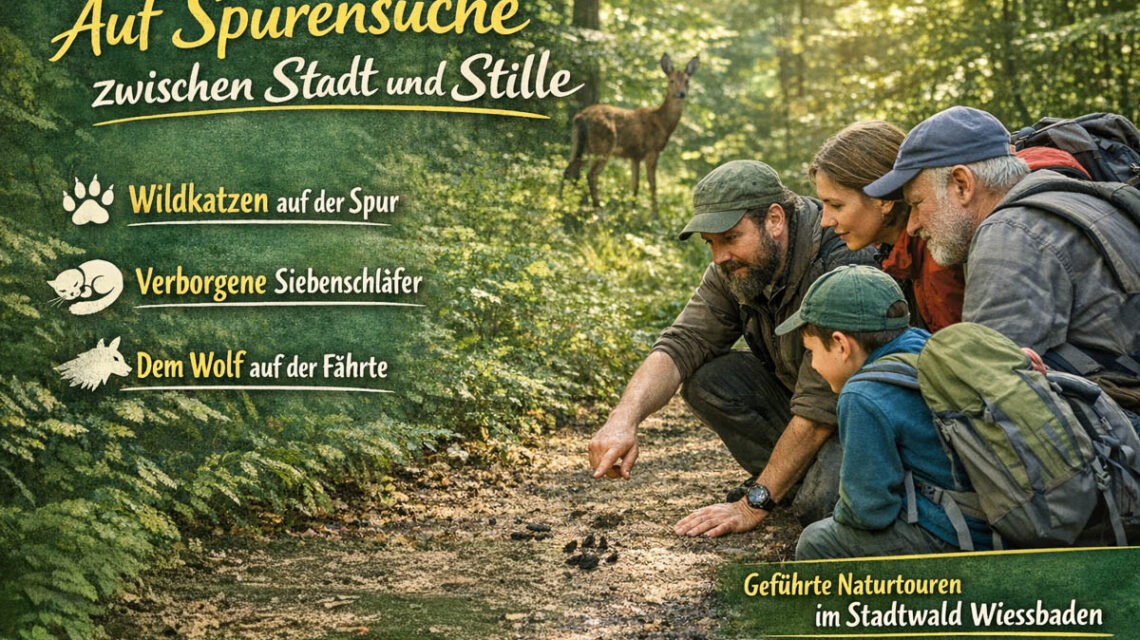 Mit wachem Blick durch den Wiesbadener Stadtwald: Die Exkursionen zeigen, wie nah Wildtiere wirklich leben.