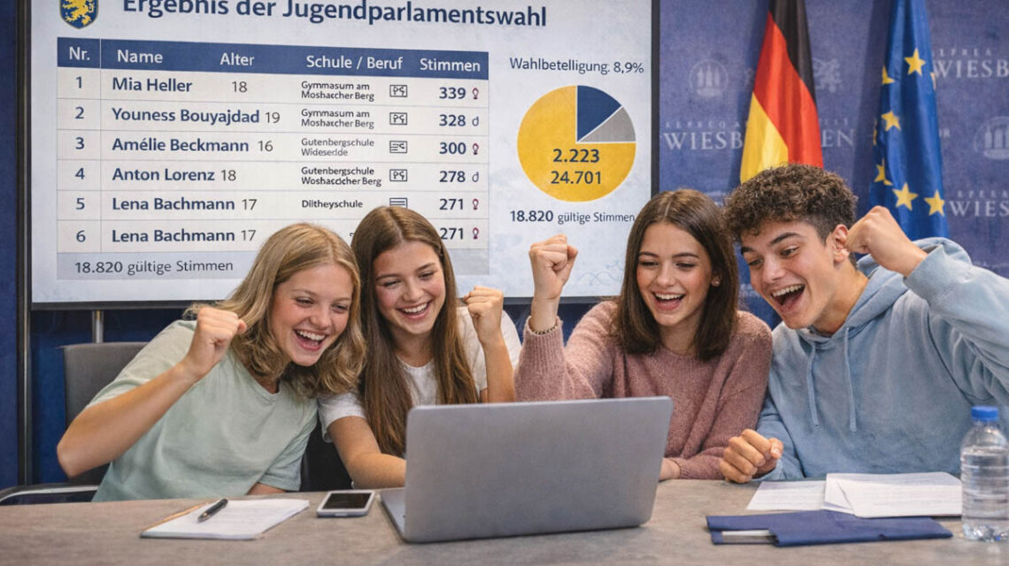 Ergebnis Jugendparlamentswahl.