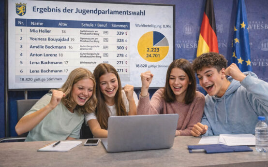 Ergebnis Jugendparlamentswahl.