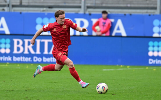 Fabian Greilinger im Soiel gegen Ingolstadt.