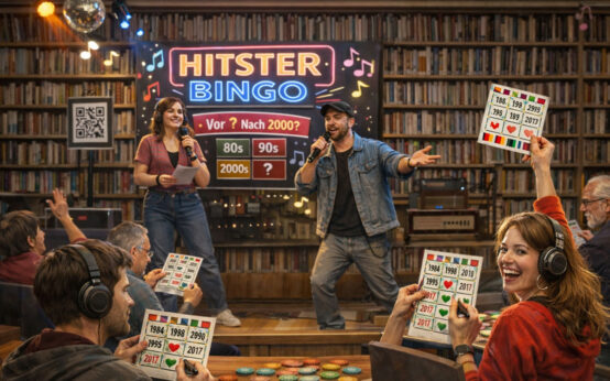 Hitster-Bingo in der Stdat- und Musikbibliothek